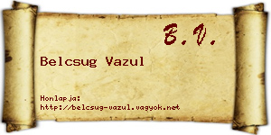 Belcsug Vazul névjegykártya